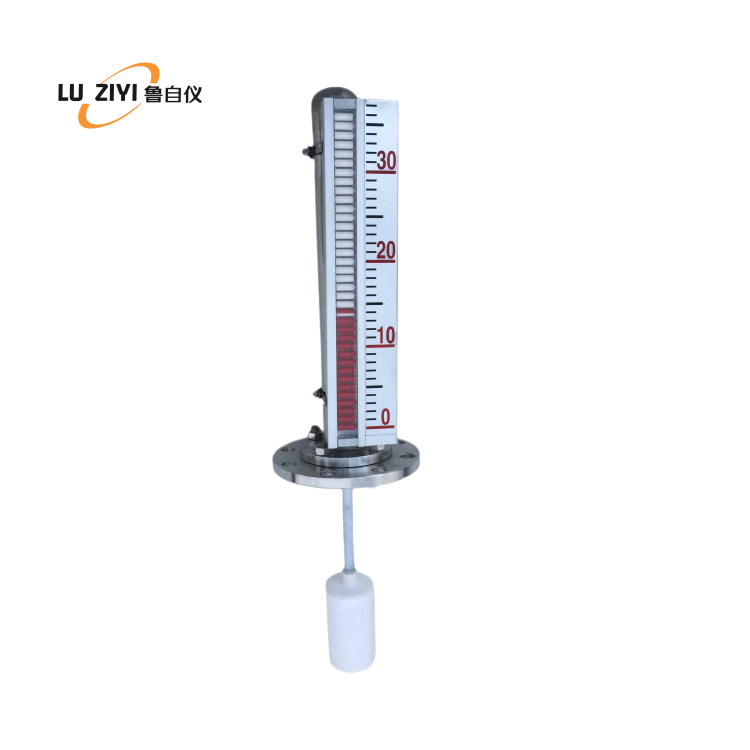 磁翻板液位计顶部安装法兰连接不锈钢材质可远传控制