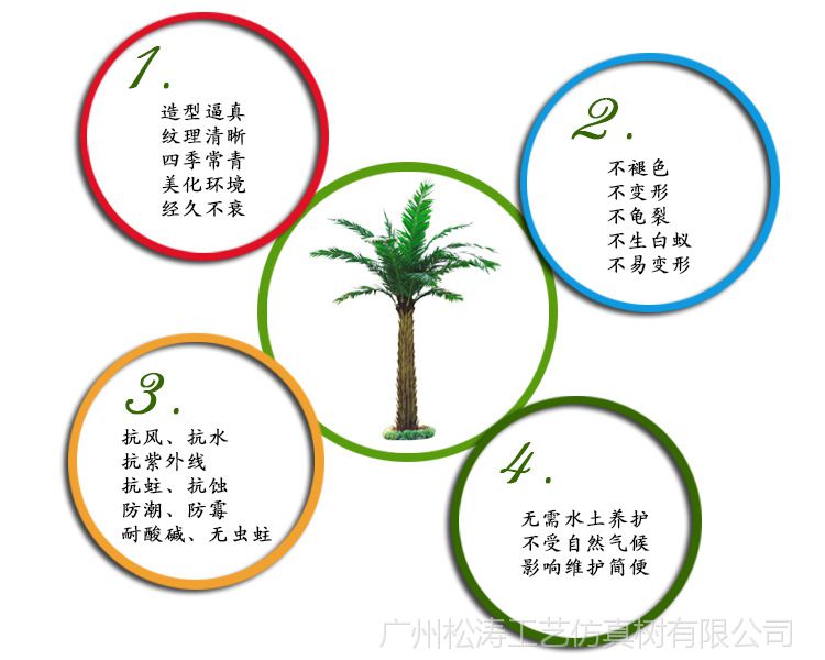 仿真植物銀海棗樹