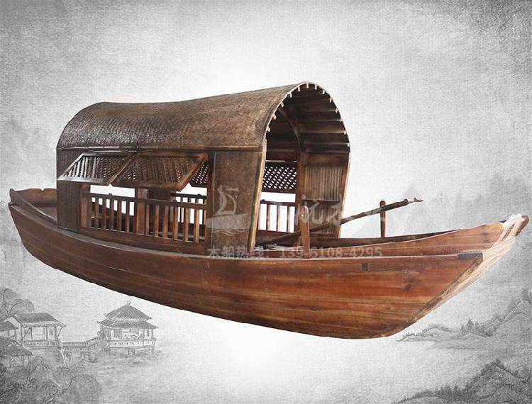仿古木船 乌蓬船 销售观光手划船