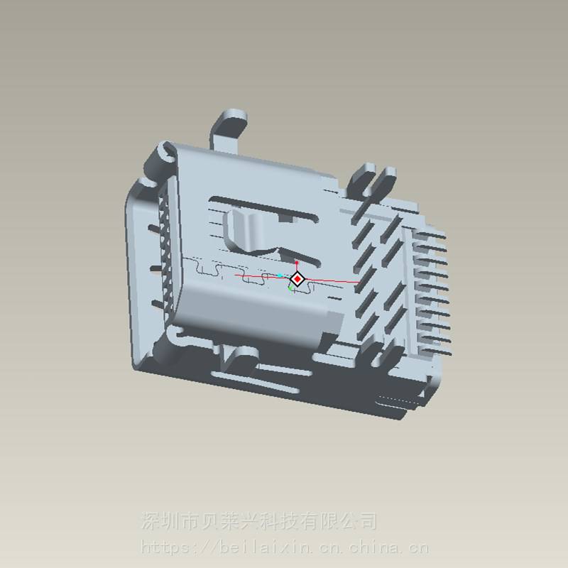 MiniDisplayPortDP20P沉板母座四脚沉板前插后贴CH10mm