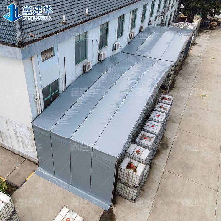 活动轮式推拉雨棚车间口卸货区鑫建华免费上门测量