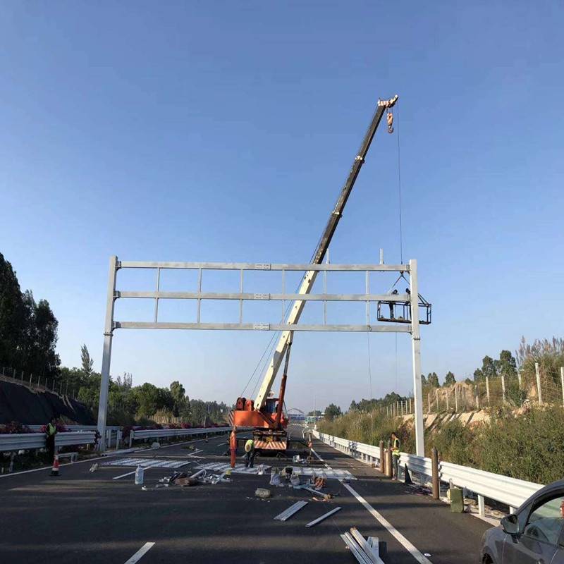 双悬臂标志杆 t型标志杆 标志牌 专业定制