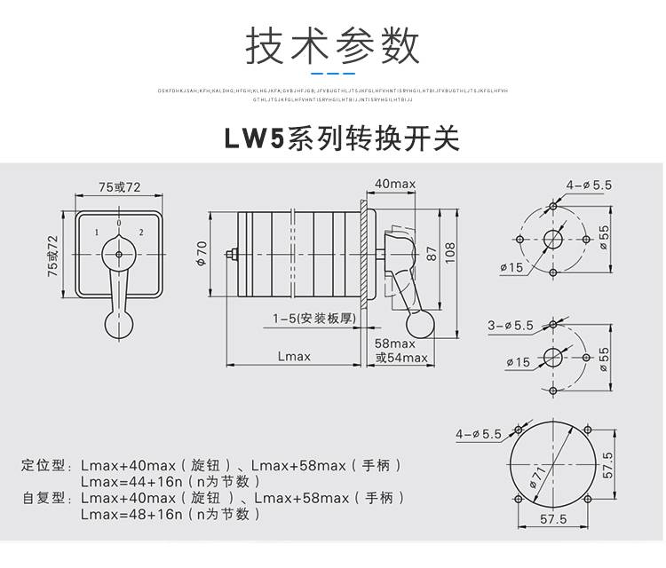 LW5D-16TD710/10转换开关