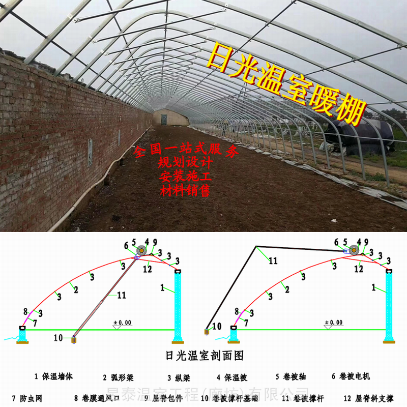 日光温室大棚蔬菜大棚薄膜暖棚昱泰温室公司设计生产建造