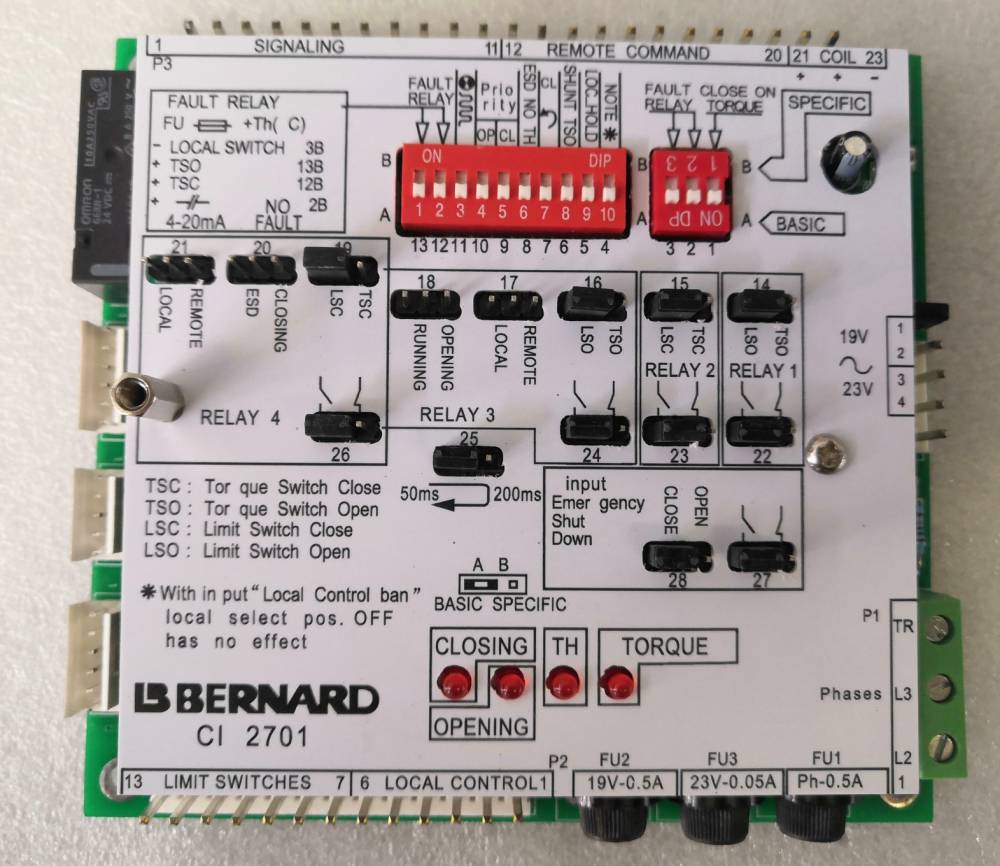 BERNARDCI2701伯纳德执行机构逻辑控制板主板