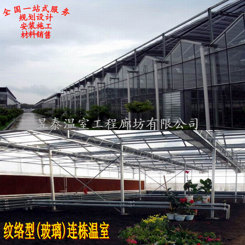 玻璃智能连栋温室设计建造种植育苗昱泰温室大棚厂家