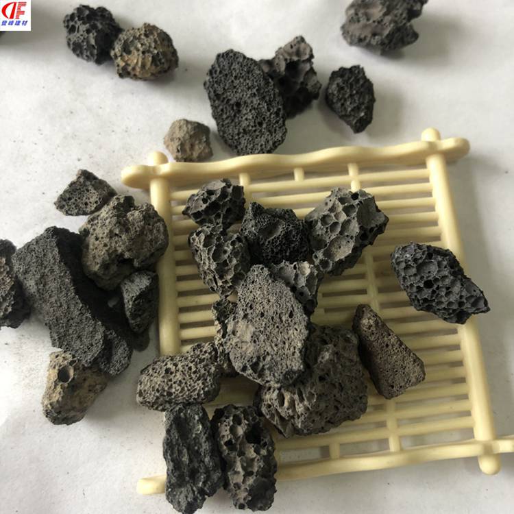 天然黑色火山石无放射性浮石制作按摩工具用火山石多孔玄武岩石