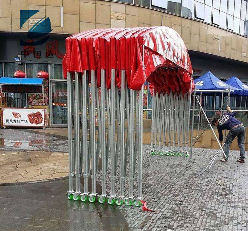 成都活动推拉雨蓬移动推拉帐篷户外遮阳遮雨蓬厂家直销