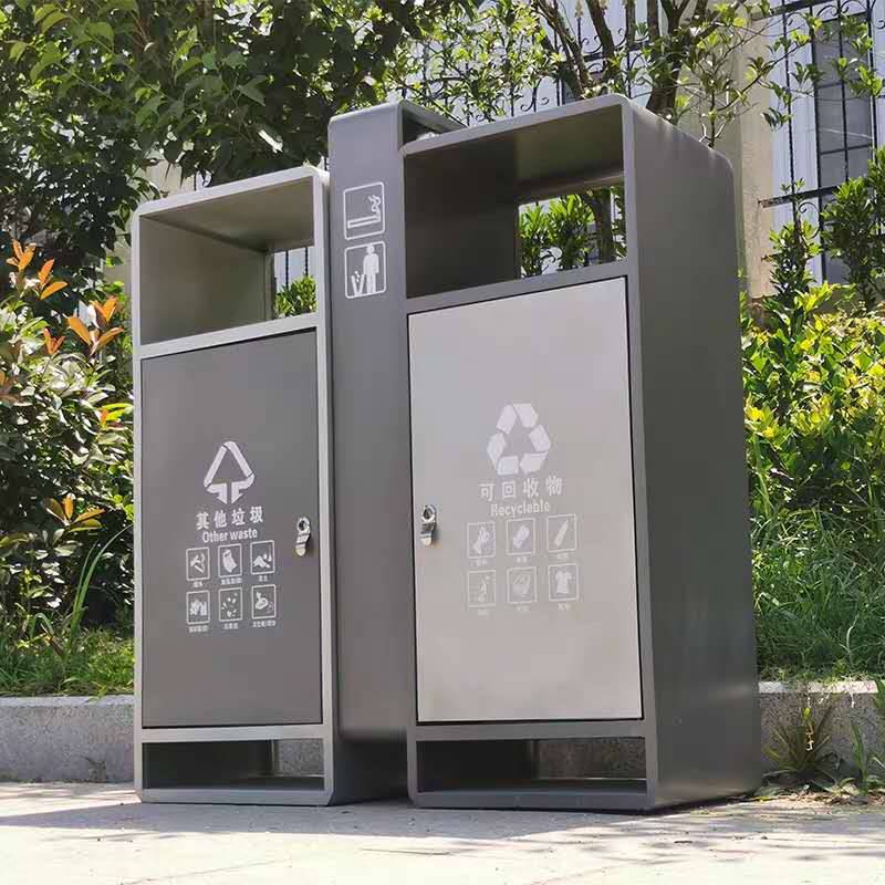南京市政道路垃圾箱供应商 绿洁LJT-01街道物业垃圾桶