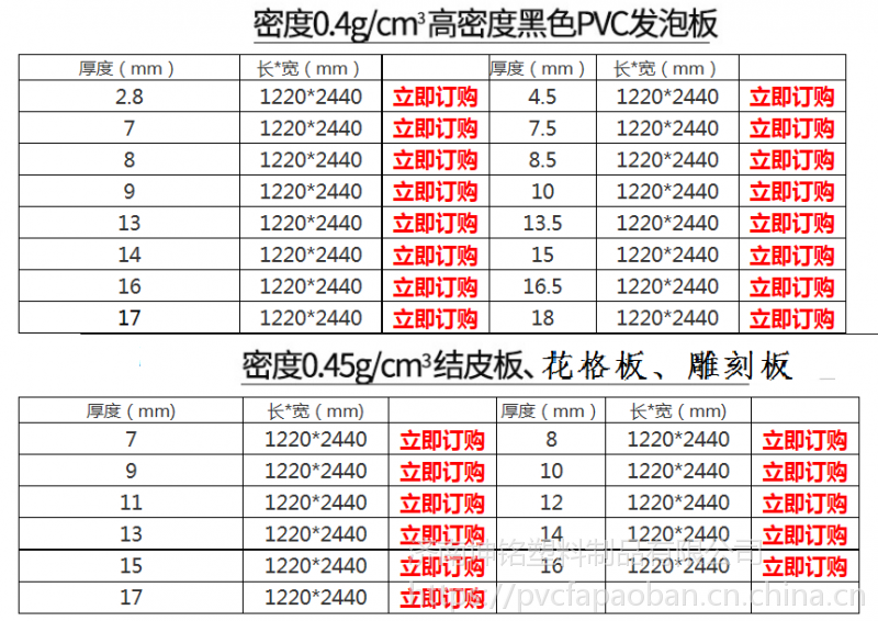 上海厂家pvc板雕刻加工 pvc发泡板批发 3mm~30mm雪弗板批发