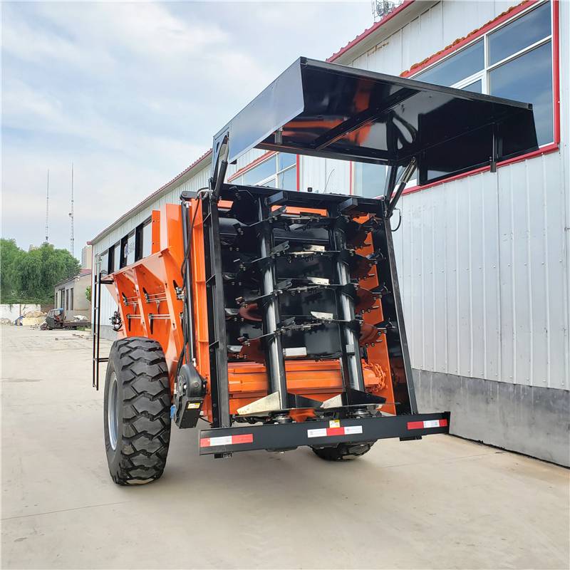 内蒙10方双绞龙撒粪车有机肥牛羊粪便破碎撒粪机