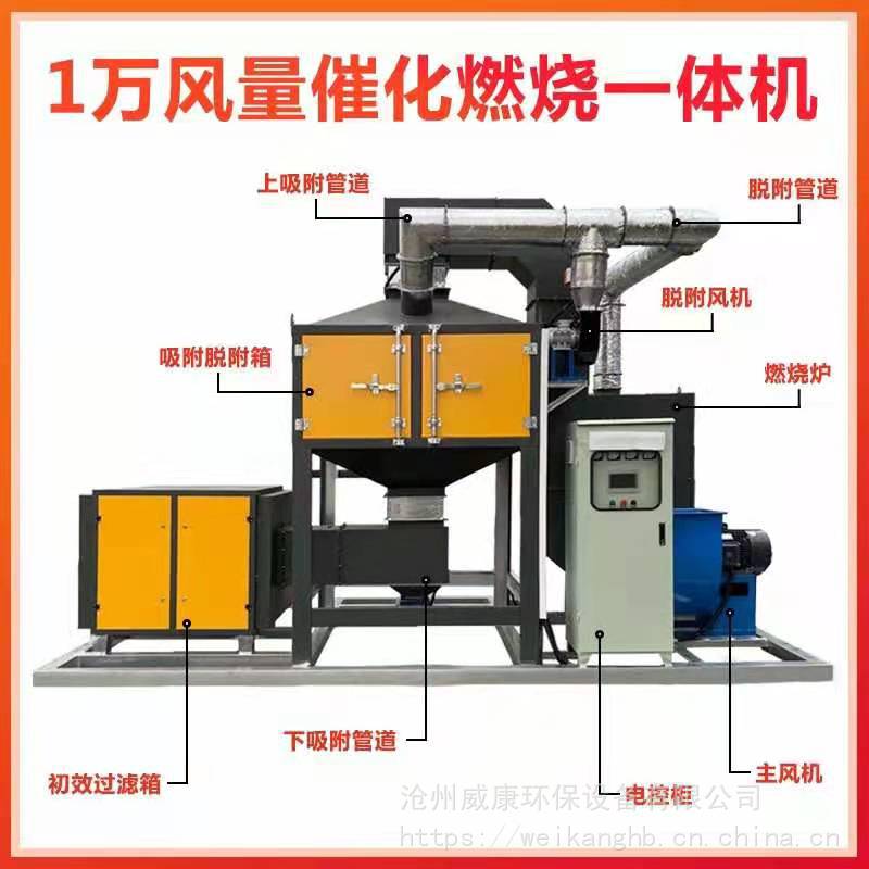 催化燃烧一体机RCO活性炭再生装置吸附脱附工业废气处理设备