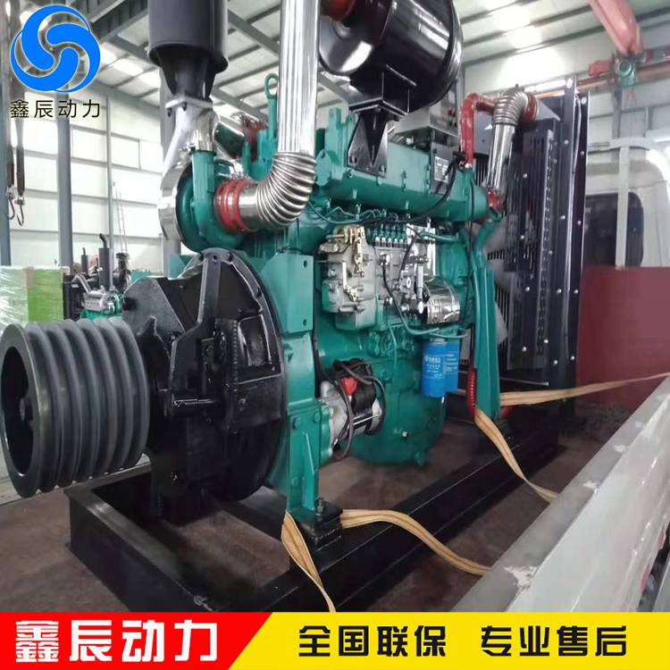 潍坊6126ZP柴油发动机涡轮增压离合器皮带轮破碎机固定动力座机