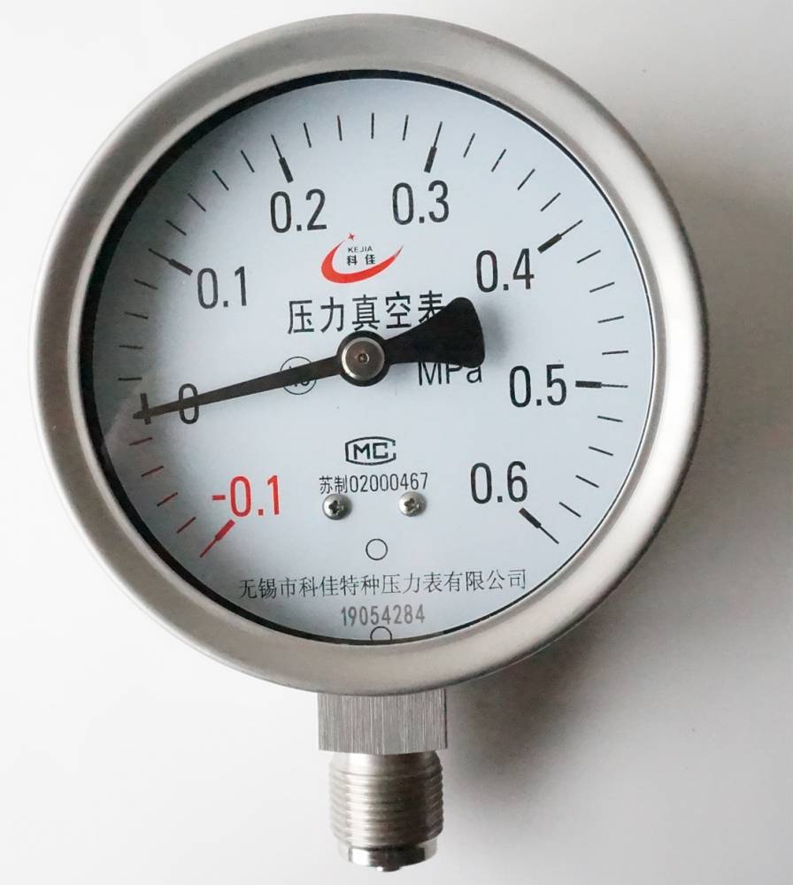 耐震不锈钢真空表-耐震不锈钢压力真空表yz-100b-z