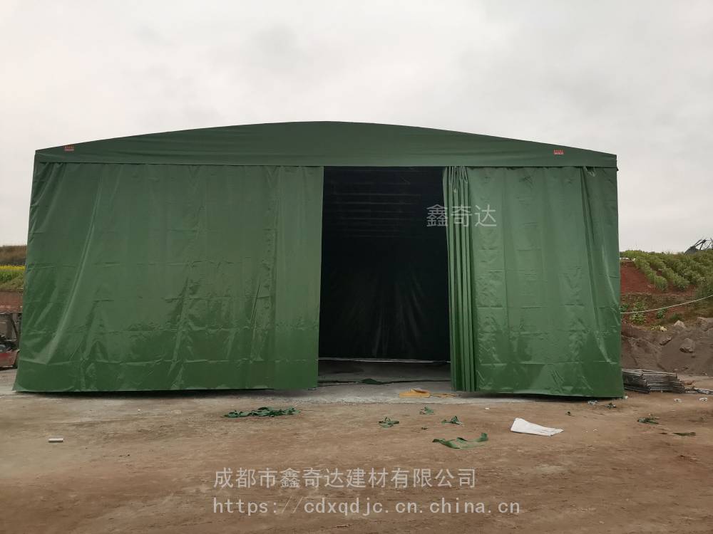 双流商铺帐篷折叠雨棚仓储活动式推拉雨蓬帐篷加工定做