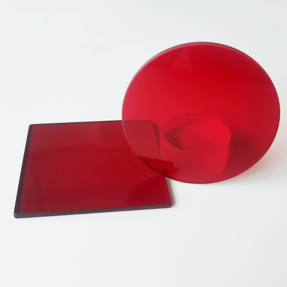 有色光学玻璃HB600HB630HB670截止型红色滤光片加工