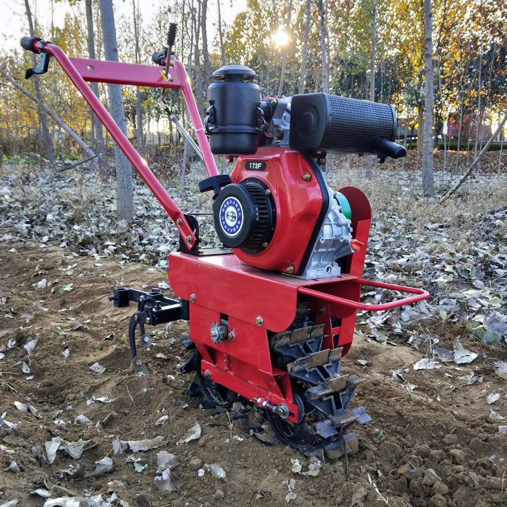 【科博機械170風冷鏈軌微耕機 小型翻地犁機 扣瓣施肥鏈軌微耕機】