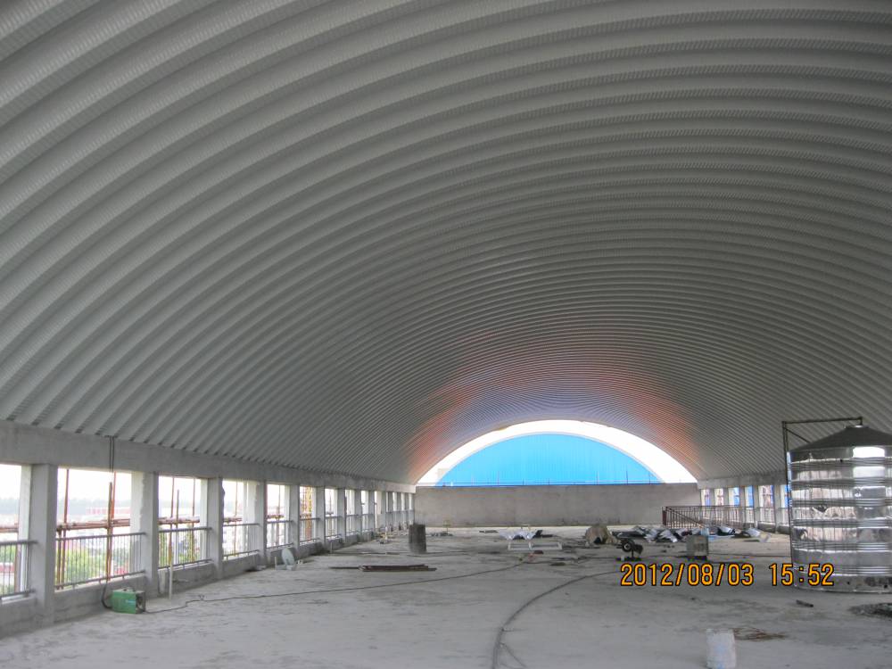 简易钢结构屋面板 弧形钢板 杭州实力彩钢屋面系统屋盖系统