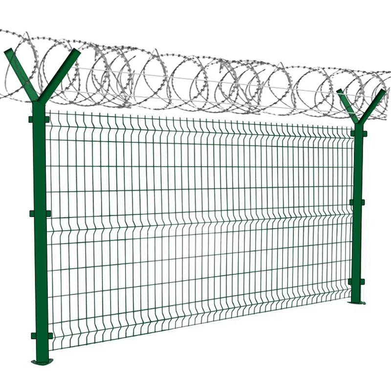欧利特机场围栏网加粗防护隔离围栏热镀锌防攀爬刀片刺网