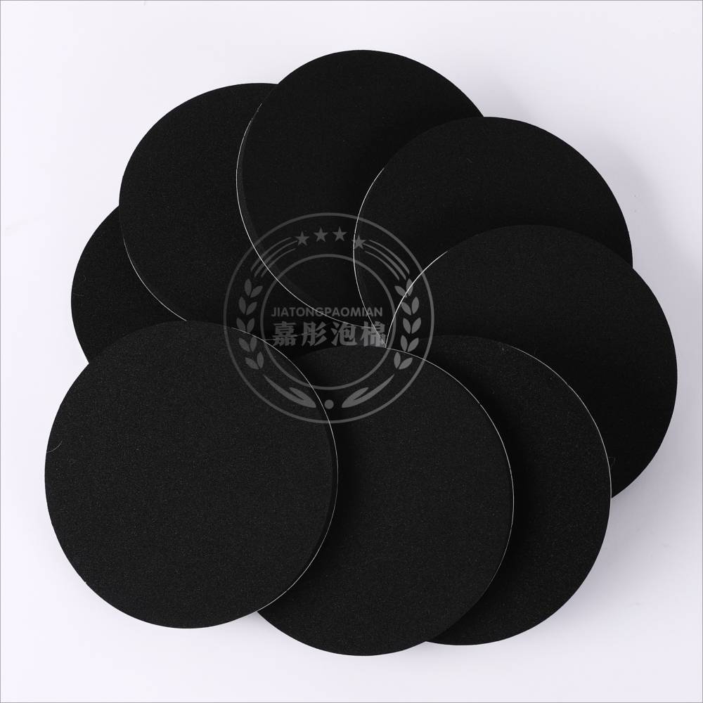 生产黑色圆形EVA泡棉白色海绵垫片单面胶加工定制EVA脚垫