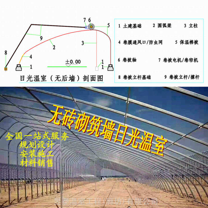 日光温室大棚薄膜棉被暖棚蔬菜种植大棚昱泰温室工程公司建设