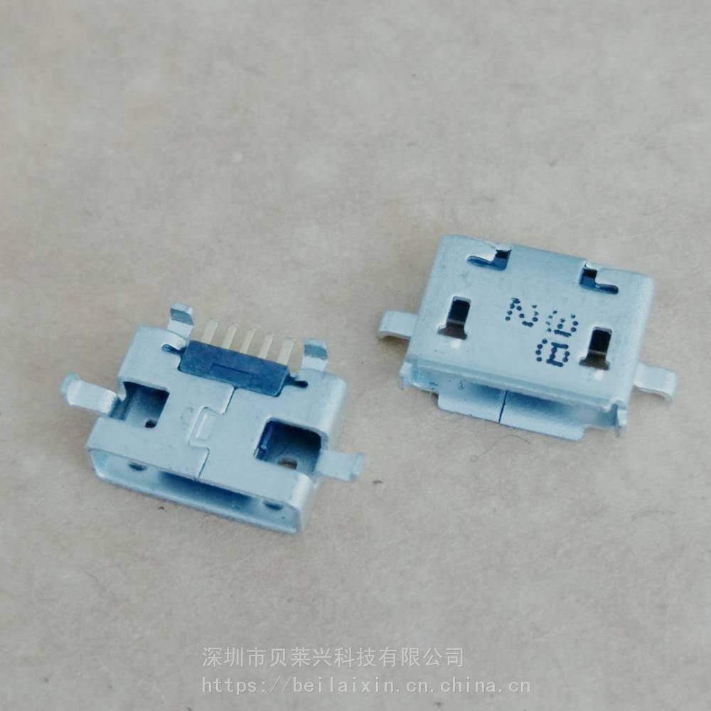 MICROUSB5PAB型母座沉板贴片SMT四脚插