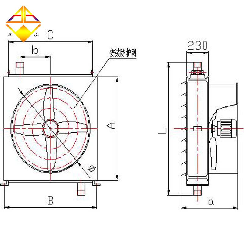 畜牧养殖大棚用电加热暖风机D40随