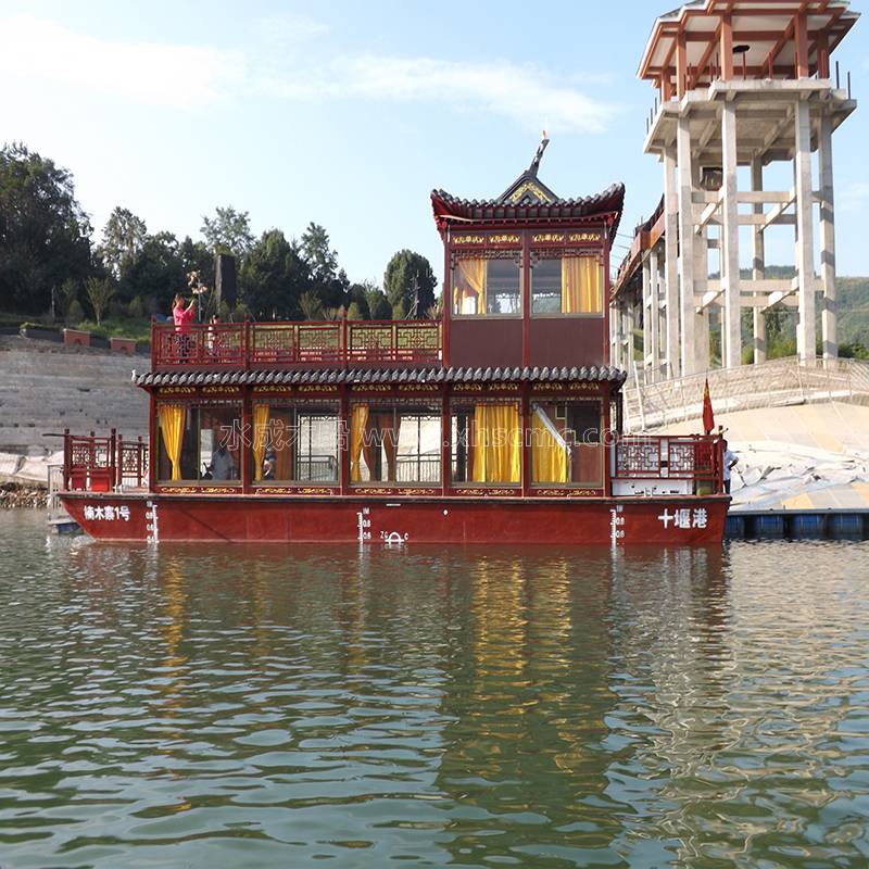 厂家定制8米小型画舫船西藏那曲豪华单层敞开式游船豪华旅游画舫船造价