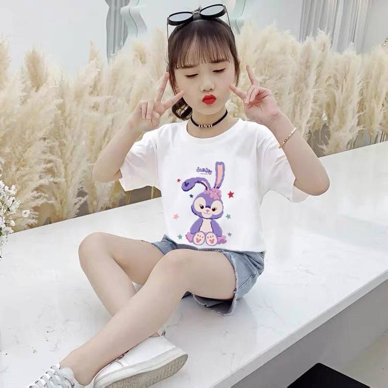 上海杨浦外贸尾货童装短袖t恤韩版男女童卡通潮流1至10元