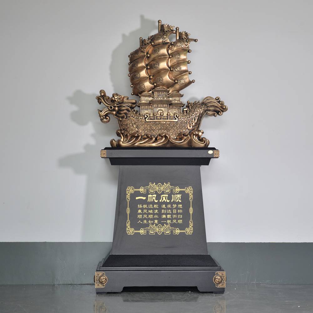 企业厂房落成投产祝贺礼品,大展宏图摆件树脂摆件,送酒店开业的祝贺