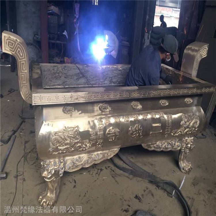 梵缘法器 铸铜带盖长方形香炉 工艺祠堂香炉厂家 厂家现货