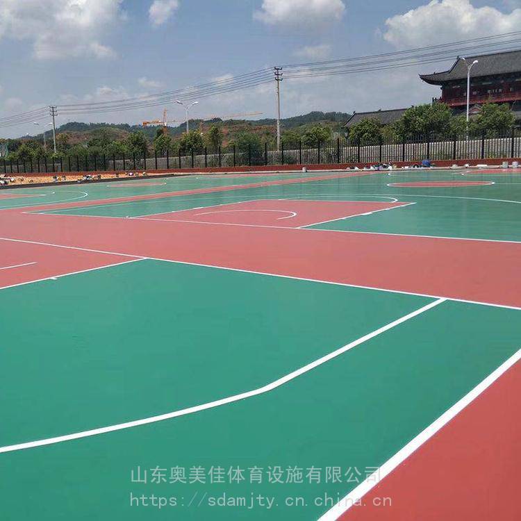 塑胶篮球场 硅pu篮球场施工 网球场造价