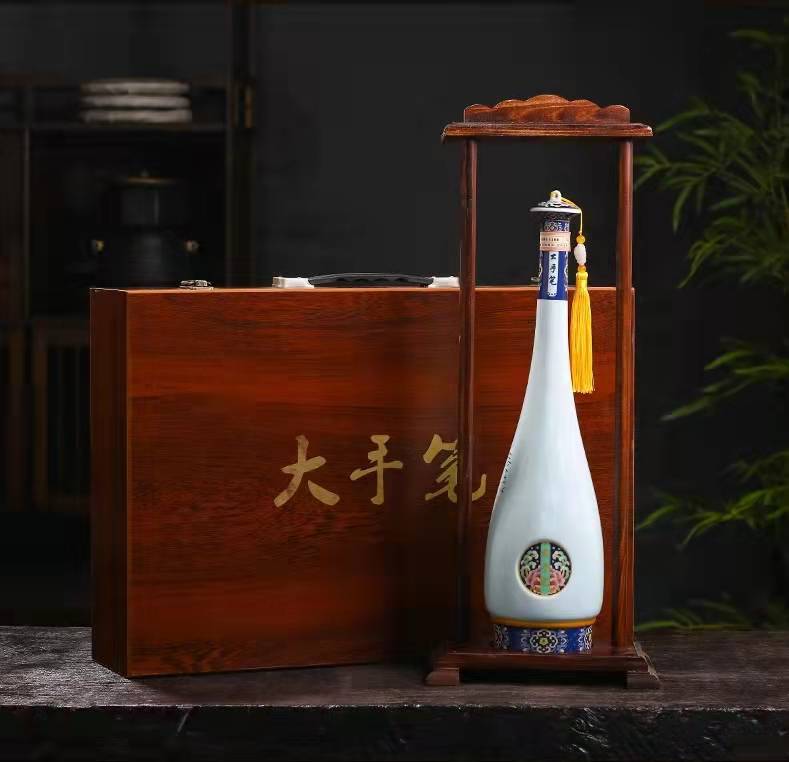 陶瓷酒瓶子1斤5斤装大手笔工艺酒坛子带木盒酒具摆件