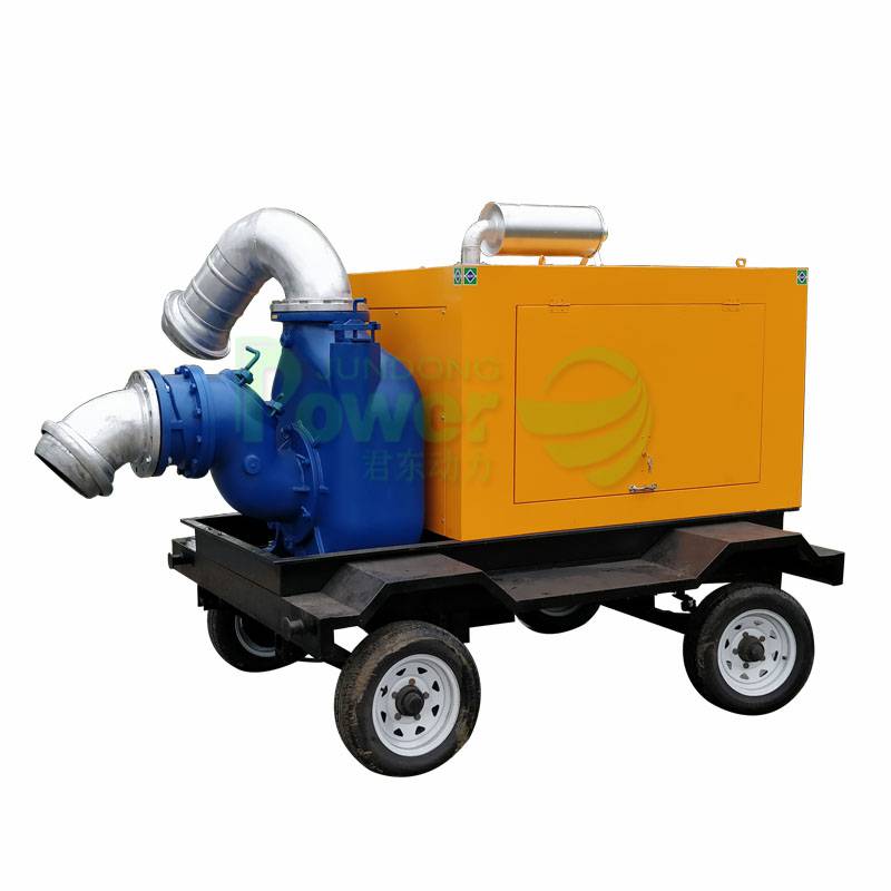 6寸污水泥浆泵真空辅助自吸300立方柴油移动泵车