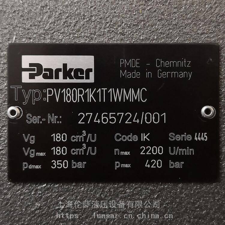 Parker/液压泵/PV180R1K1T1WMMC