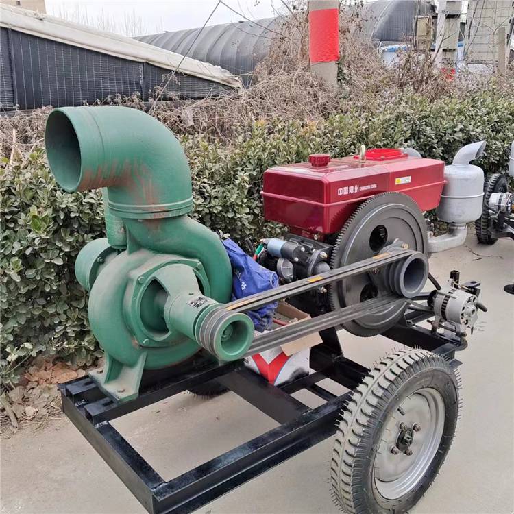 农田灌溉抽水泵 柴油拖车款6寸离心泵 金佳 4进3出高扬程增压泵