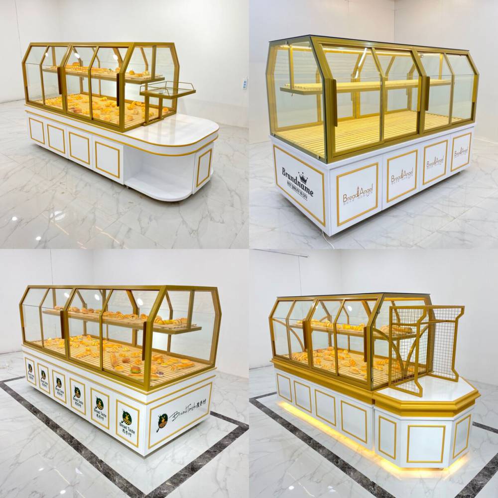 四川面包展示柜糕点中岛展示柜实木蛋糕模型柜