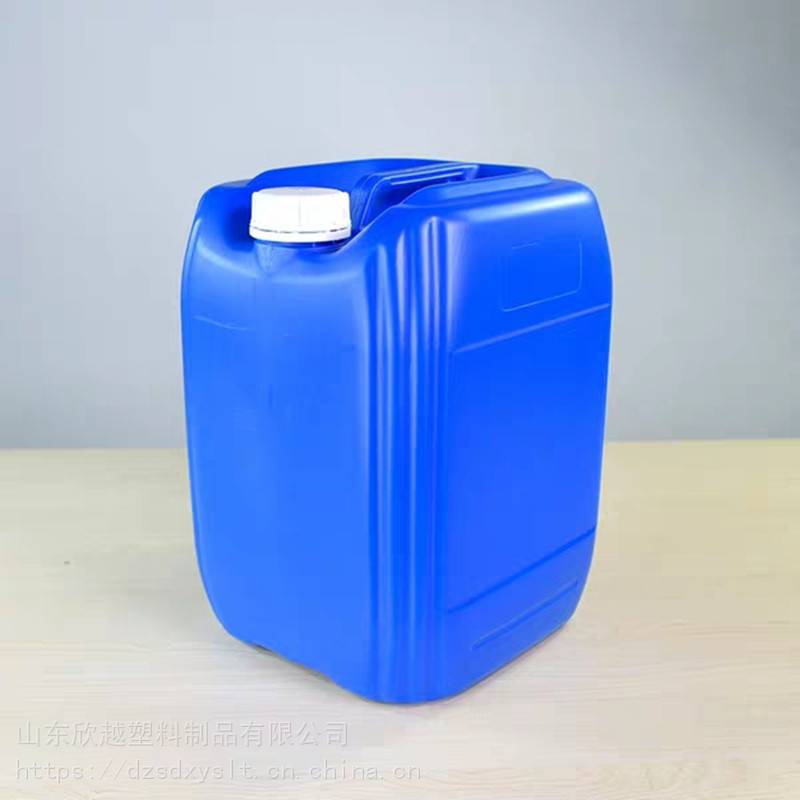 厂家供应20升塑料桶闭口化工堆码桶20kg方桶蓝色闭口方桶