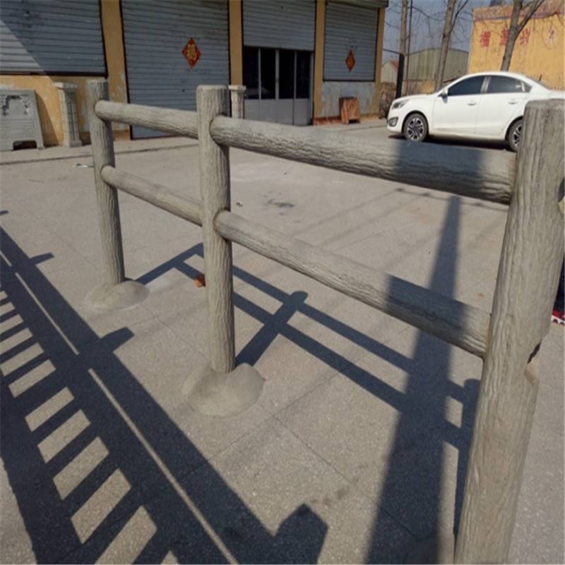 生产厂家树皮f型栏杆护栏预制水泥仿木栏杆钢筋混凝土栏杆