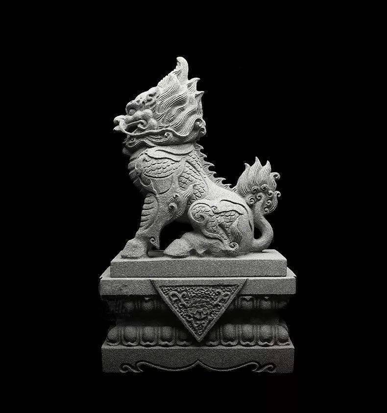 杭州大理石麒麟石雕象征公园摆放古代石雕麒麟雕刻厂