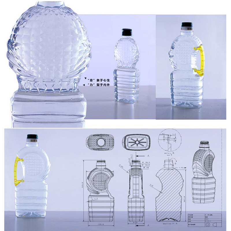 1500ml打样瓶型设计3D建模饮料瓶pet快速饮用水矿泉水
