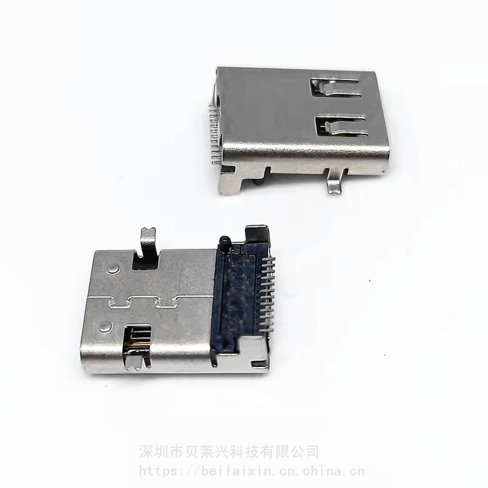 USB31TYPE-C24P母座长体1195外壳前贴后插端子前插后贴带柱