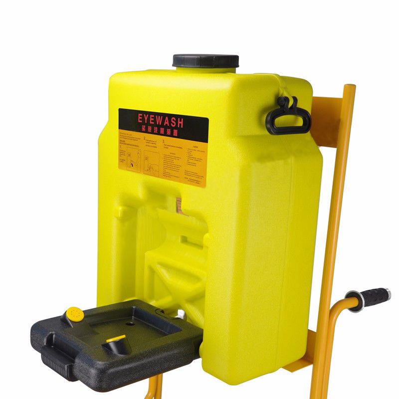 68l移动推车式洗眼器(绿色),jh-y068移动便携式洗眼器,移动式洗眼器