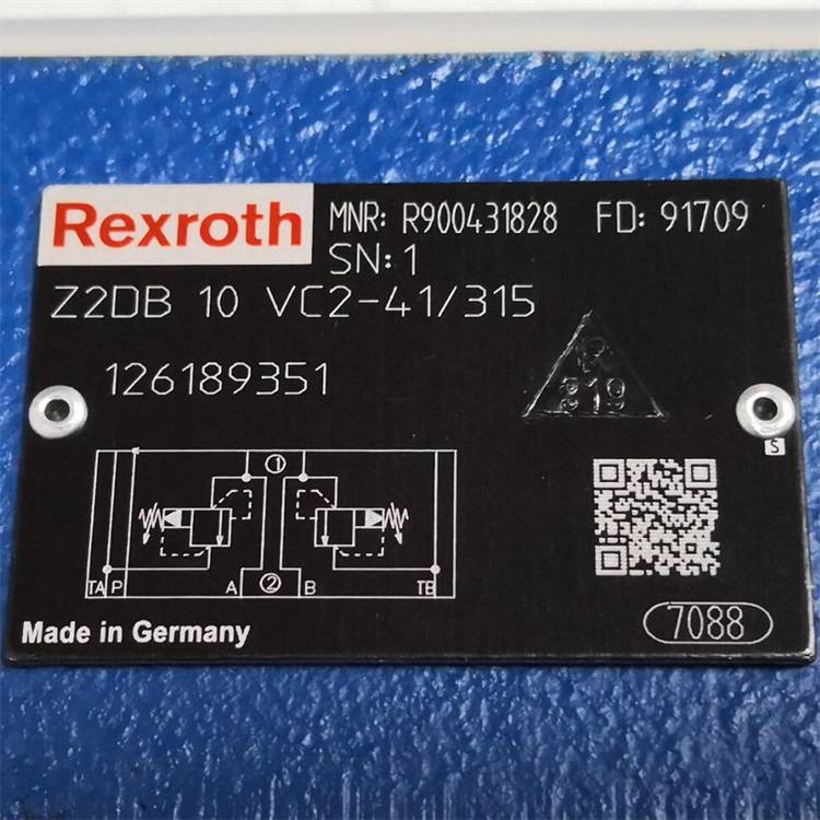 Rexroth/R900431828Z2DB10VC2-4X/315/先导控制溢流阀