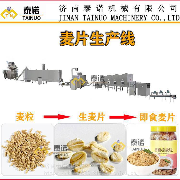 济南泰诺TN-300燕麦片压片设备自动生产燕麦片加工设备燕麦脱壳机热售