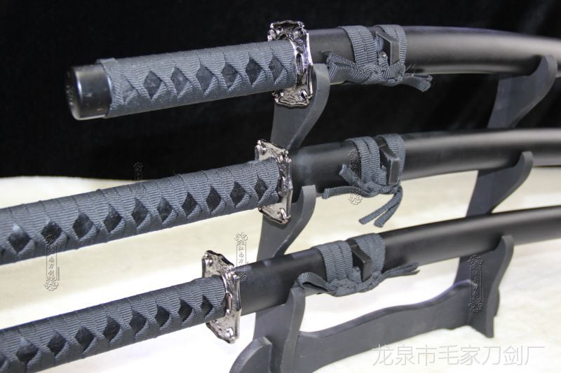 加厚型黑色刻龙武士刀 日本刀 东洋刀剑亚光套刀未开刃