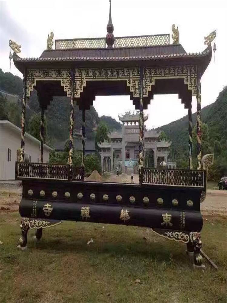 香炉厂家直销优质寺院长方形八龙柱香炉大型铸铁寺院插香香炉