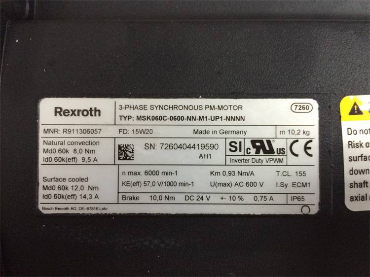 Rexroth//控制元件//R911306057MSK060C-0600-NN-M1-U