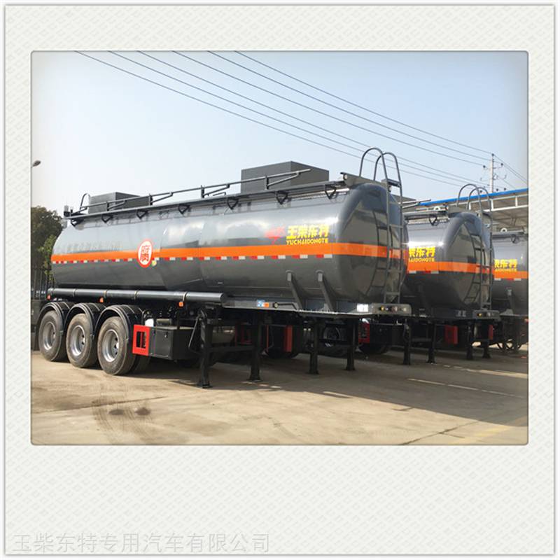 玉柴东特31吨铬酸钾液罐车硫化钙运输车尺寸 复合化工车