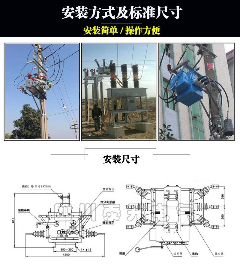 泰开10kv分界真空断路器zw20f